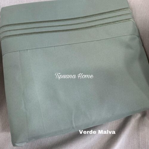 Juego de sábanas verde malva