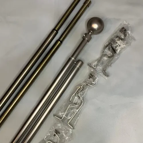 Barral Porta-cortinas Doble de Metal Extensible