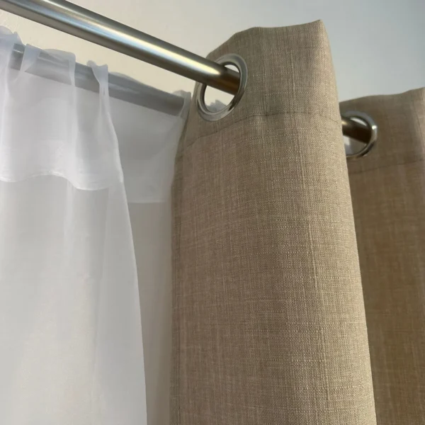 Barral Porta-cortinas Doble de Metal Extensible
