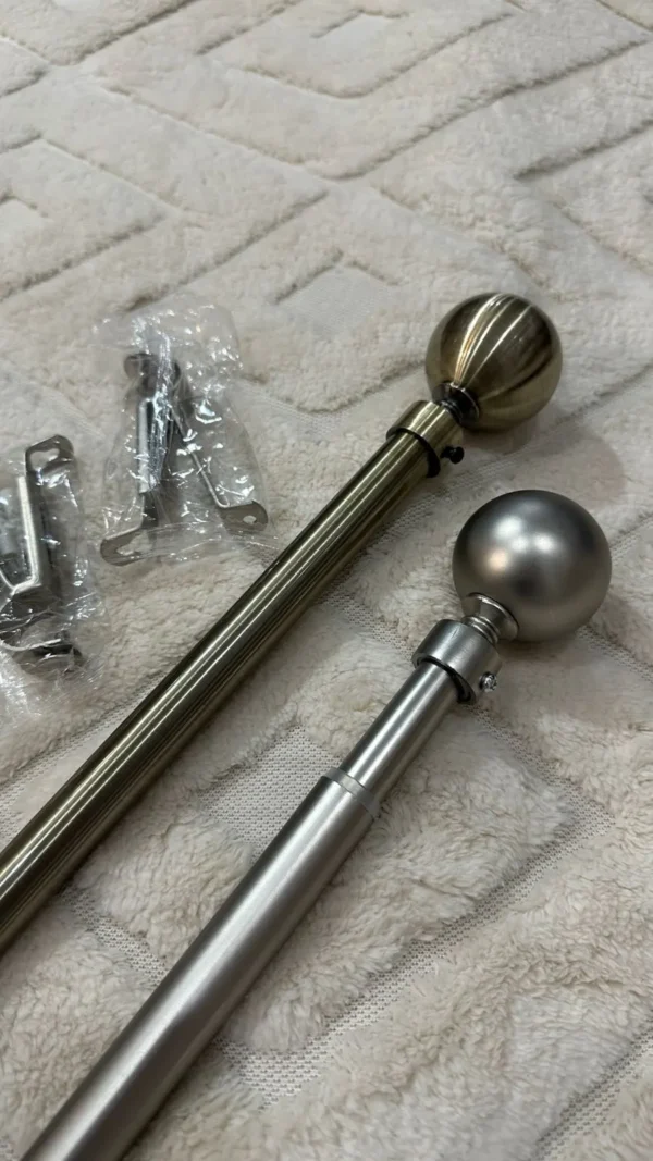 Barral Porta-cortinas de Metal Extensible Pelotita Fino