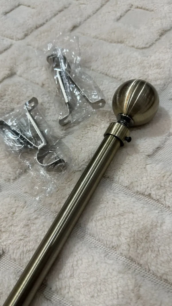 Barral Porta-cortinas de Metal Extensible Pelotita Fino