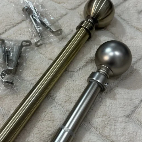 Barral Porta-cortinas de Metal Extensible Pelotita Grueso