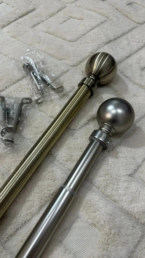 Barral Porta-cortinas de Metal Extensible Pelotita Grueso